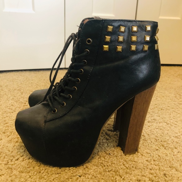 Black Studded Chunky Platform Booties (Size 6) - Picture 6 of 6